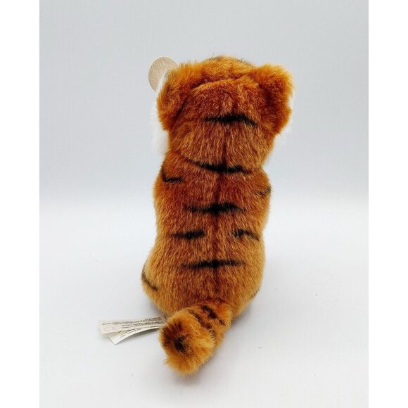 WWF Brown Tiger Plush Realistic Oranges Striped Stuffed Animal 1986 Vintage - Picture 3 of 6